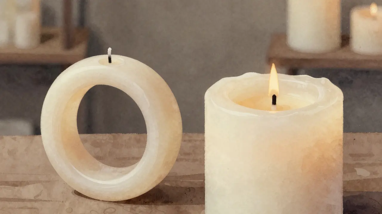 Nerovnoměrné spalování svíčky s více wicky proti správnému roztavení.