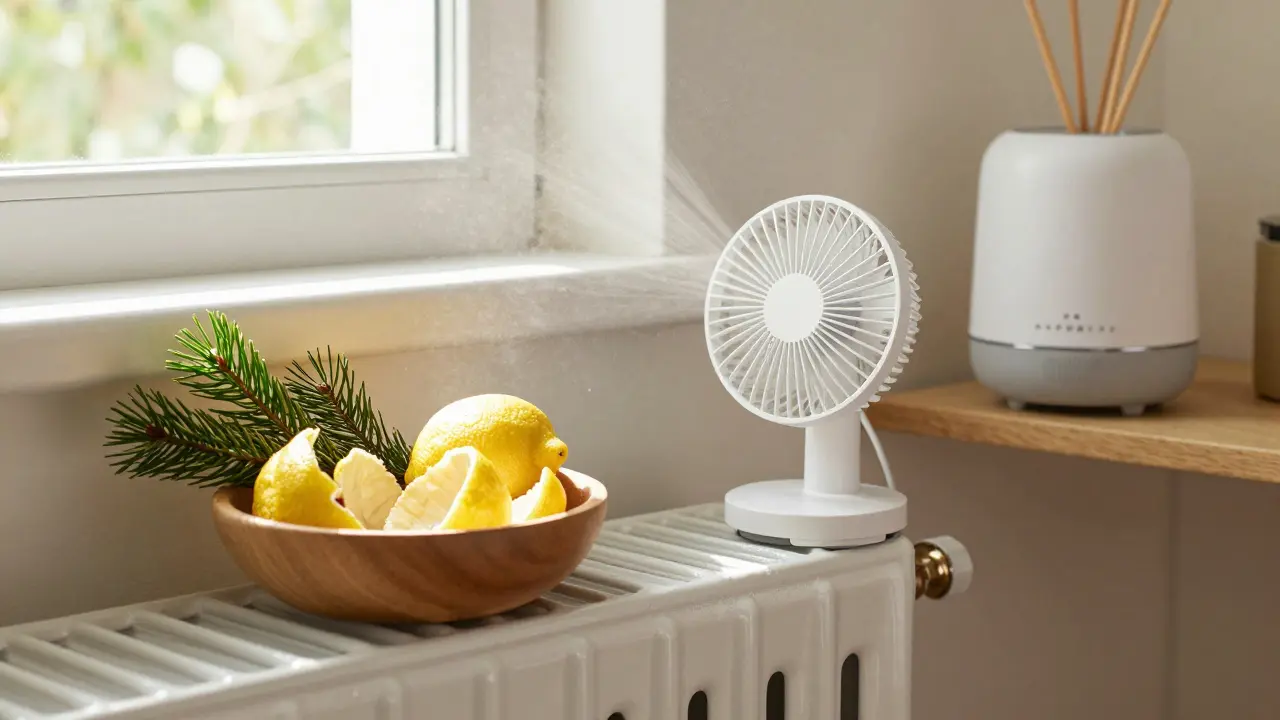 Bezpečné alternativy pro vůni: citronové slupky, jehličí a ventilátor